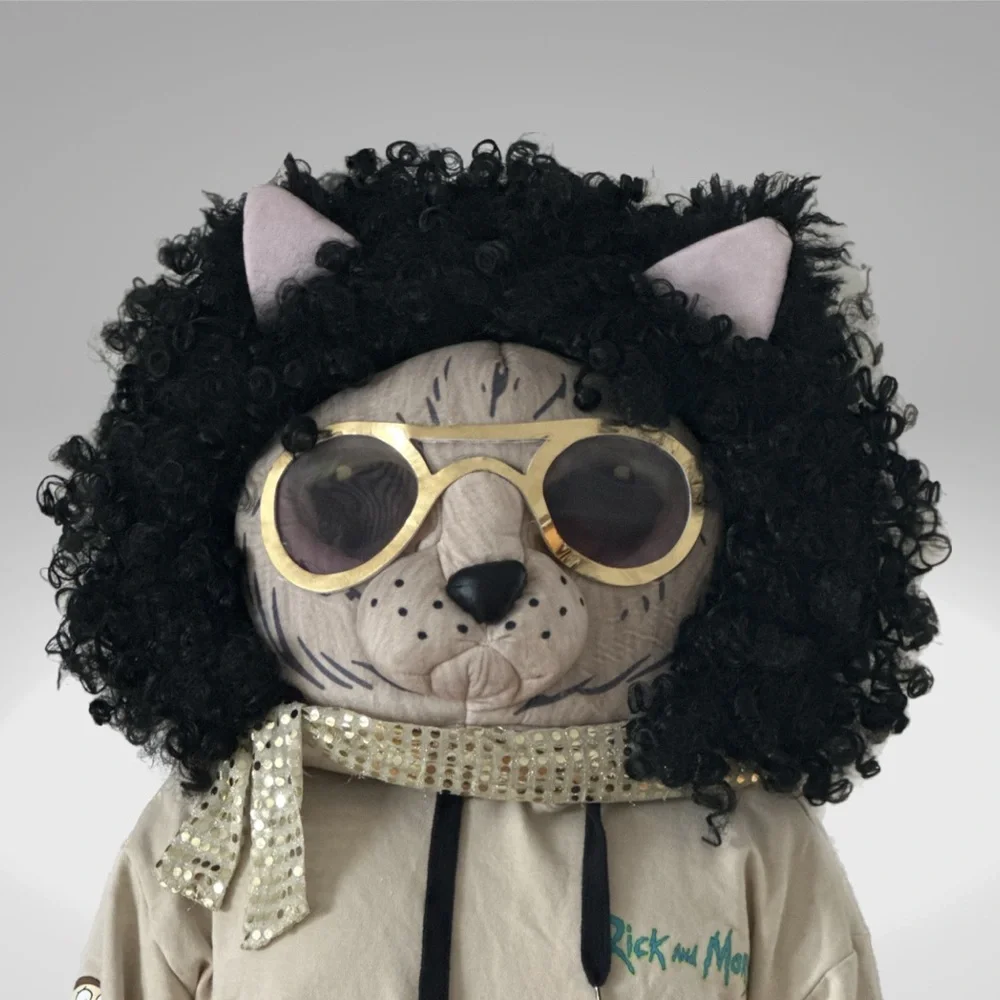 Large Halloween funny cat mask costume.